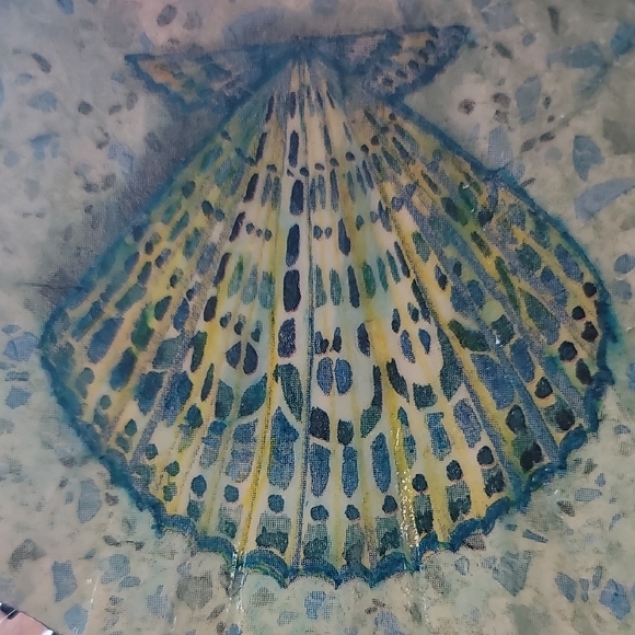 Decorative Shell Art with Turtle Accent - Picture 3 of 5